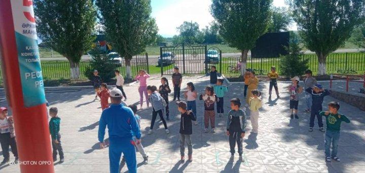 "Барлығы Балалар игілігі үшін!" "Балауса"  мектеп жанындағы жазғы демалыс ойын алаңының 4 ші күні