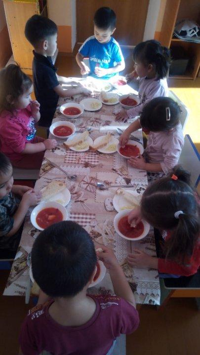 "Еркетай"балабақшасының түскі ас мәзірі