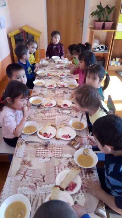 "Еркетай"балабақшасының түскі ас мәзірі