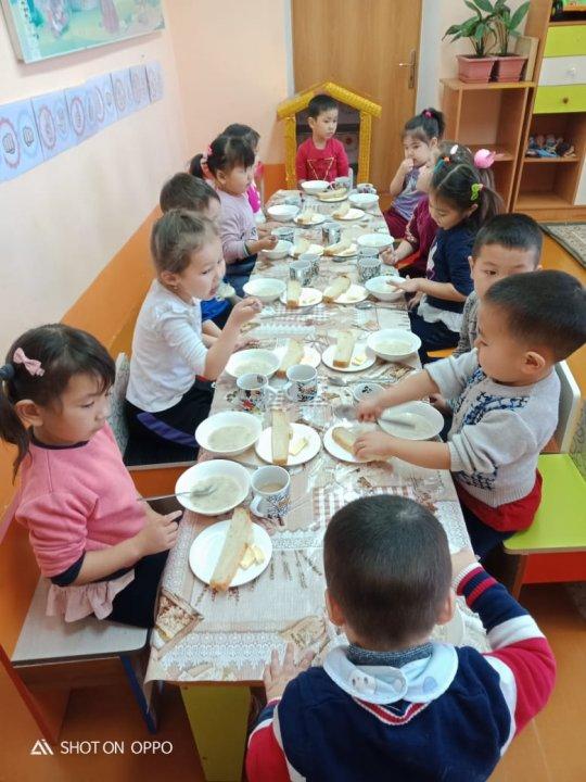 "Еркетай"балабақшасының таңғы ас мәзірі