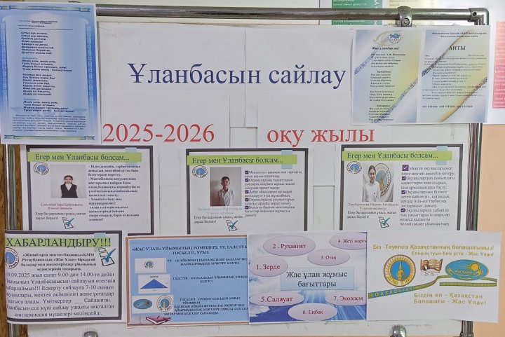 "Жас қыран"мен"Жас ұлан" балалар мен жасөспірімдер ұйымының Ұланбасын сайлауы